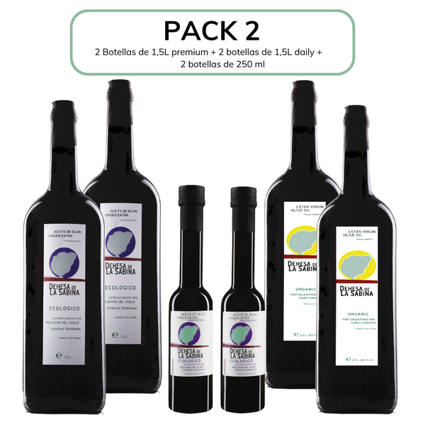 PACKS ECOLOGICAL EVOO: PREMIUM + DAILY